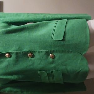 Green linen blazer
